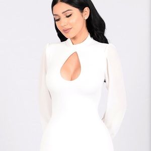 FashionNova Dress with see through sleeves
